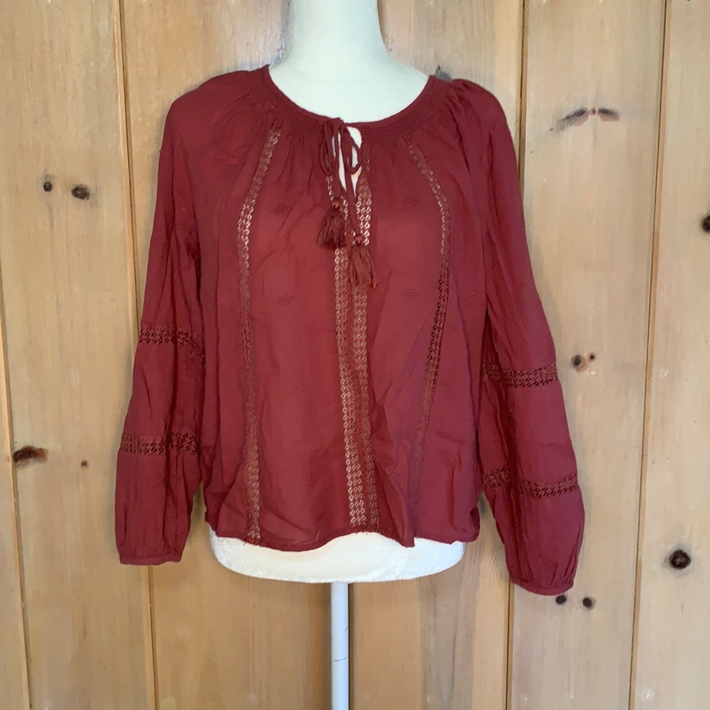 American eagle Maroon Blouse